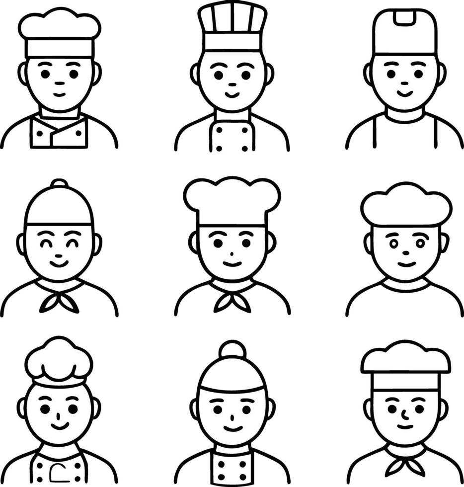 Exclusive Chef Logo Icon Bundle vector