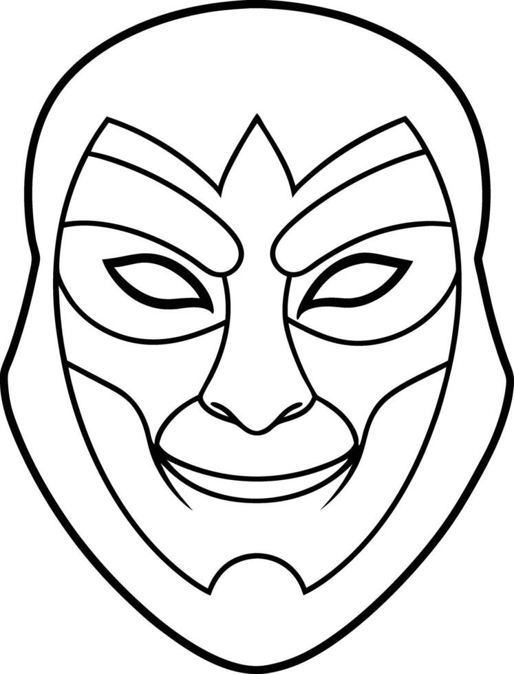 Stylish Masks Line Art Collection vector