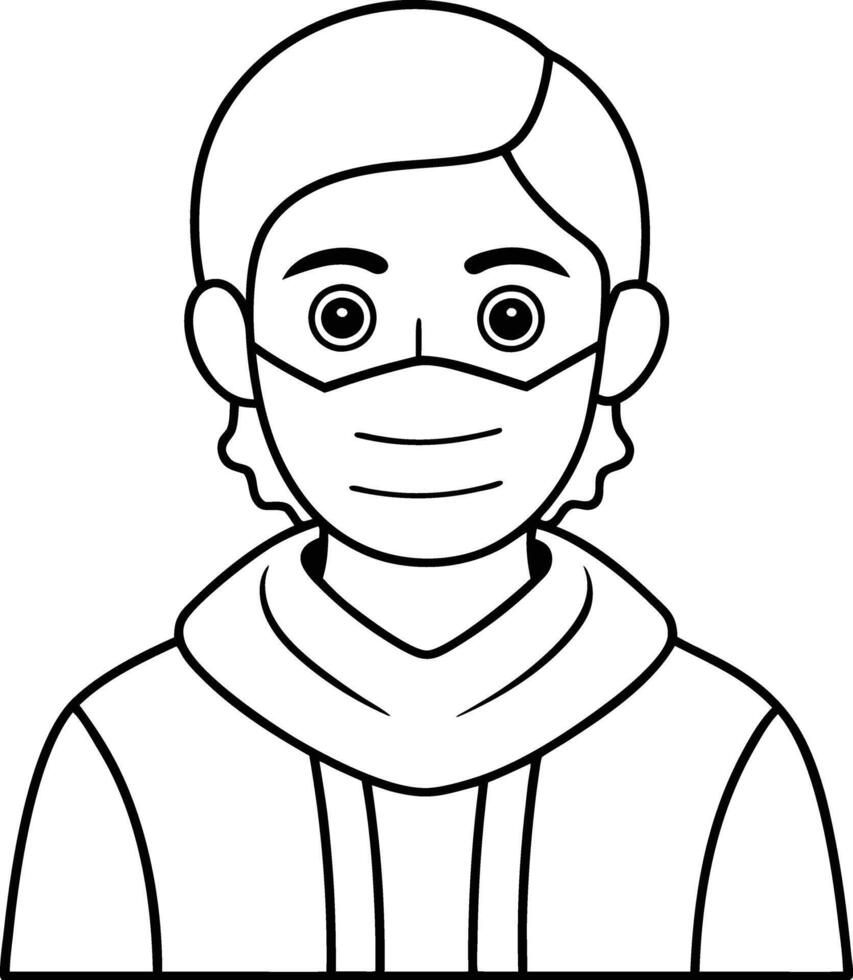 Line of Defense Masked Faces Artwork vector