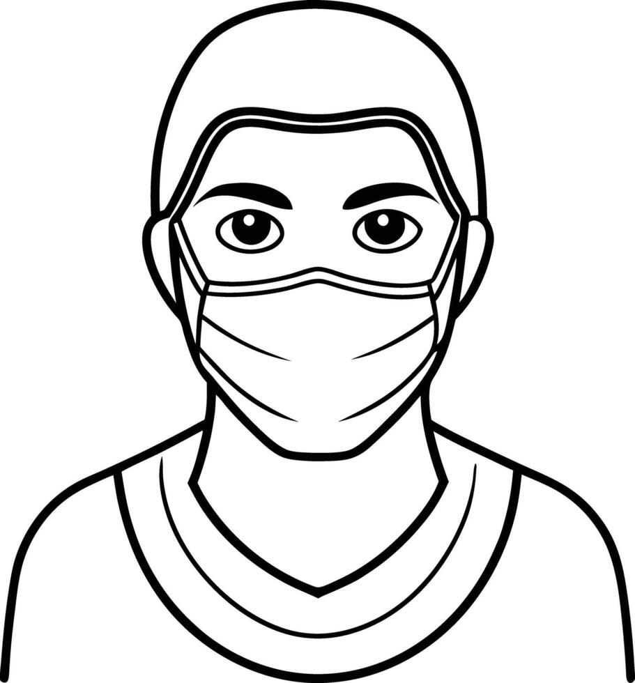 Hidden Stories Minimalist Mask Sketches vector