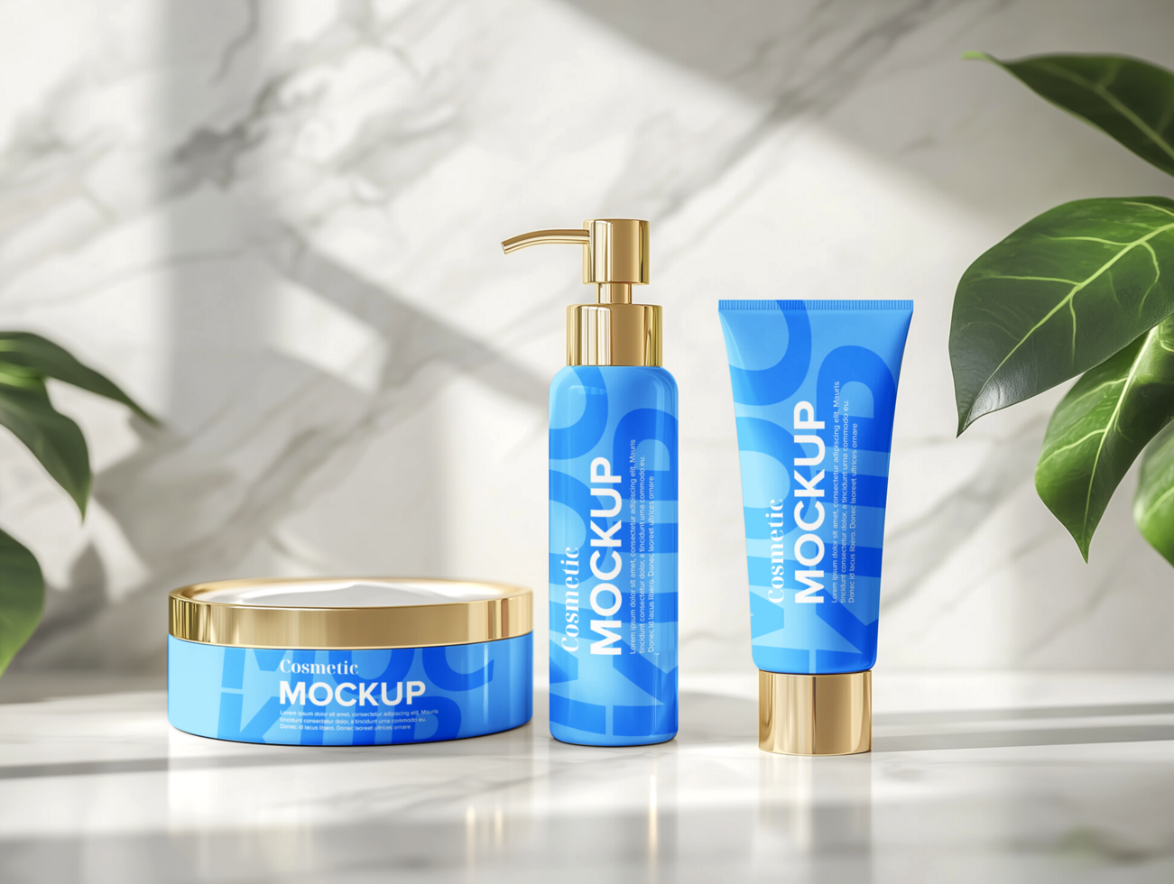 Customizable 3D Skincare Mockup Design psd