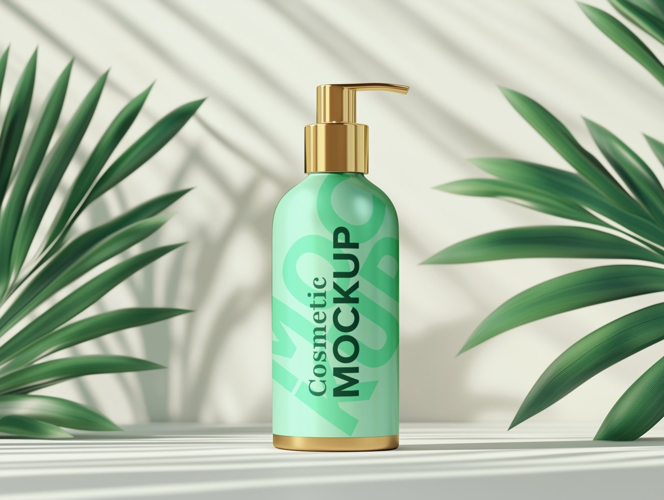 Modern Cosmetic Bottle 3D Mockup psd