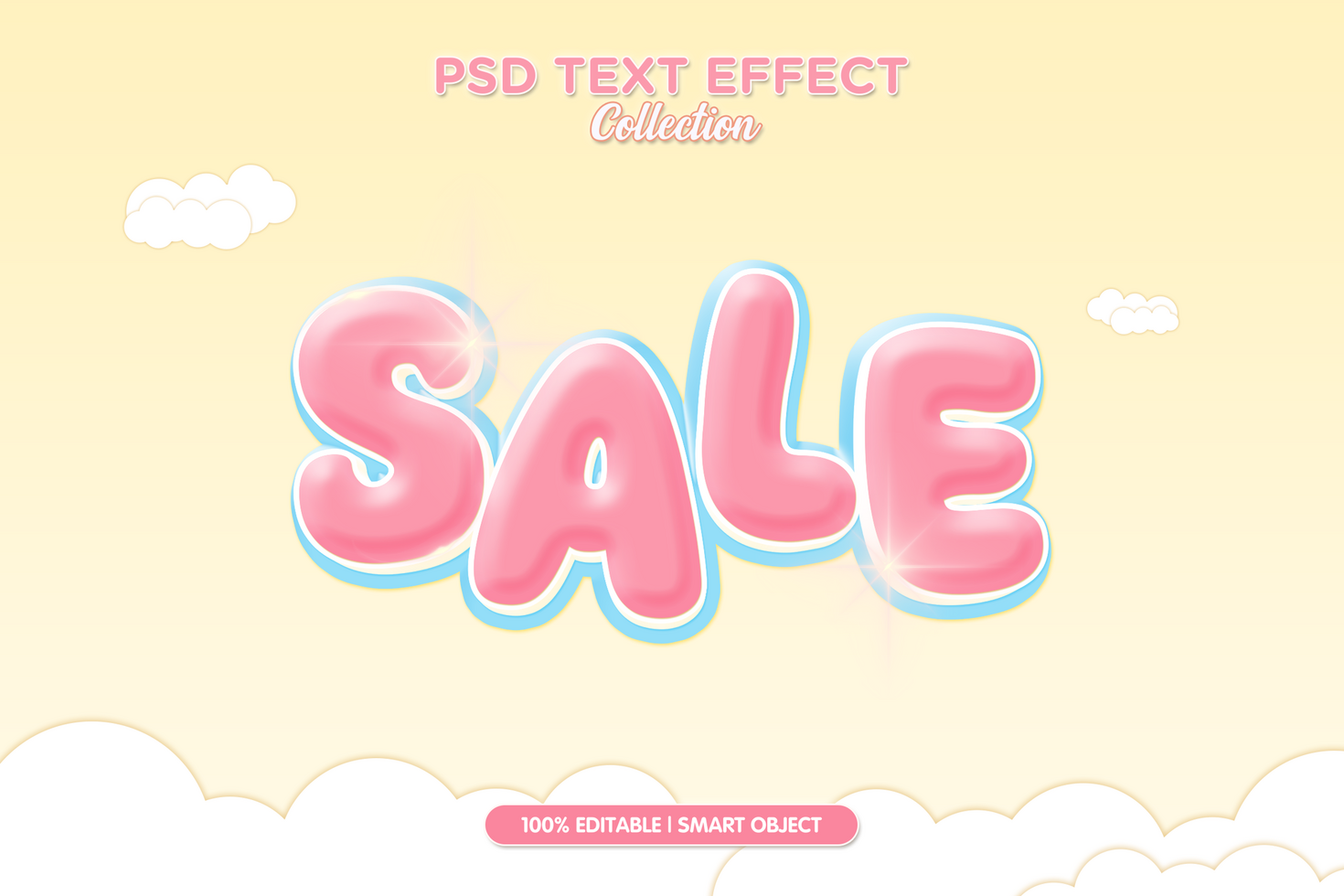 sale promotion ads text effect template psd