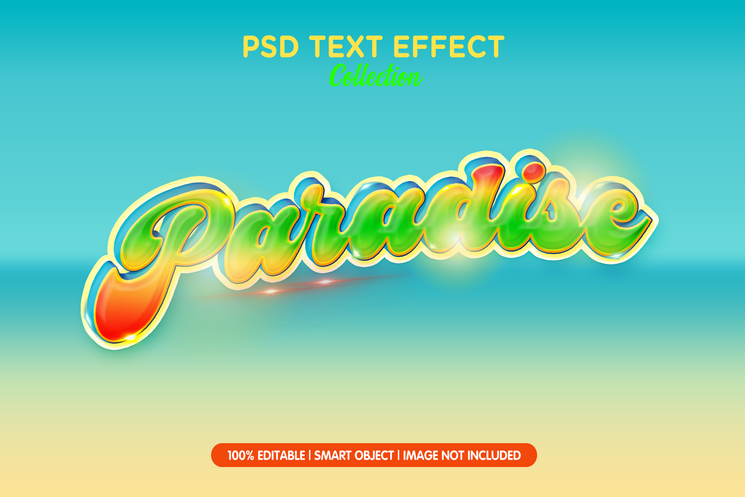 summer text effect template psd