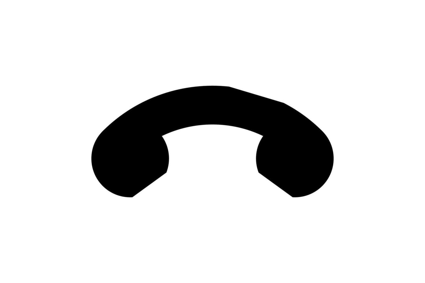 Old phone or telephone icon design black color without background vector