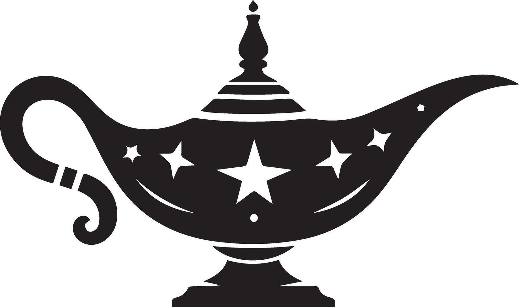 magic lamp icon illustration vector