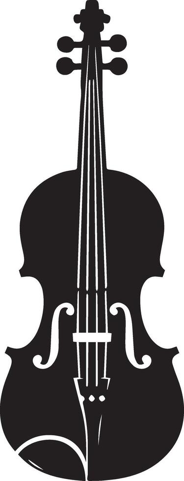 a black and white illustration of a violin vector