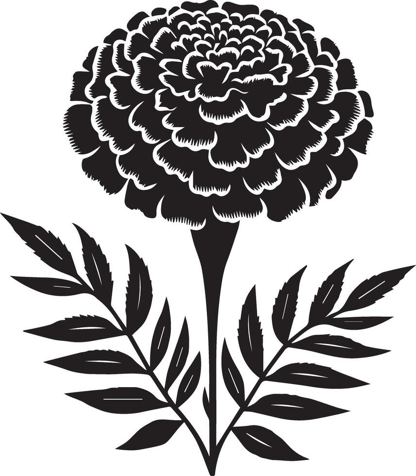 a black and white illustration of a flower vector