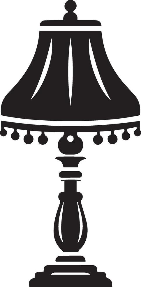 a black and white illustration of a lamp vector