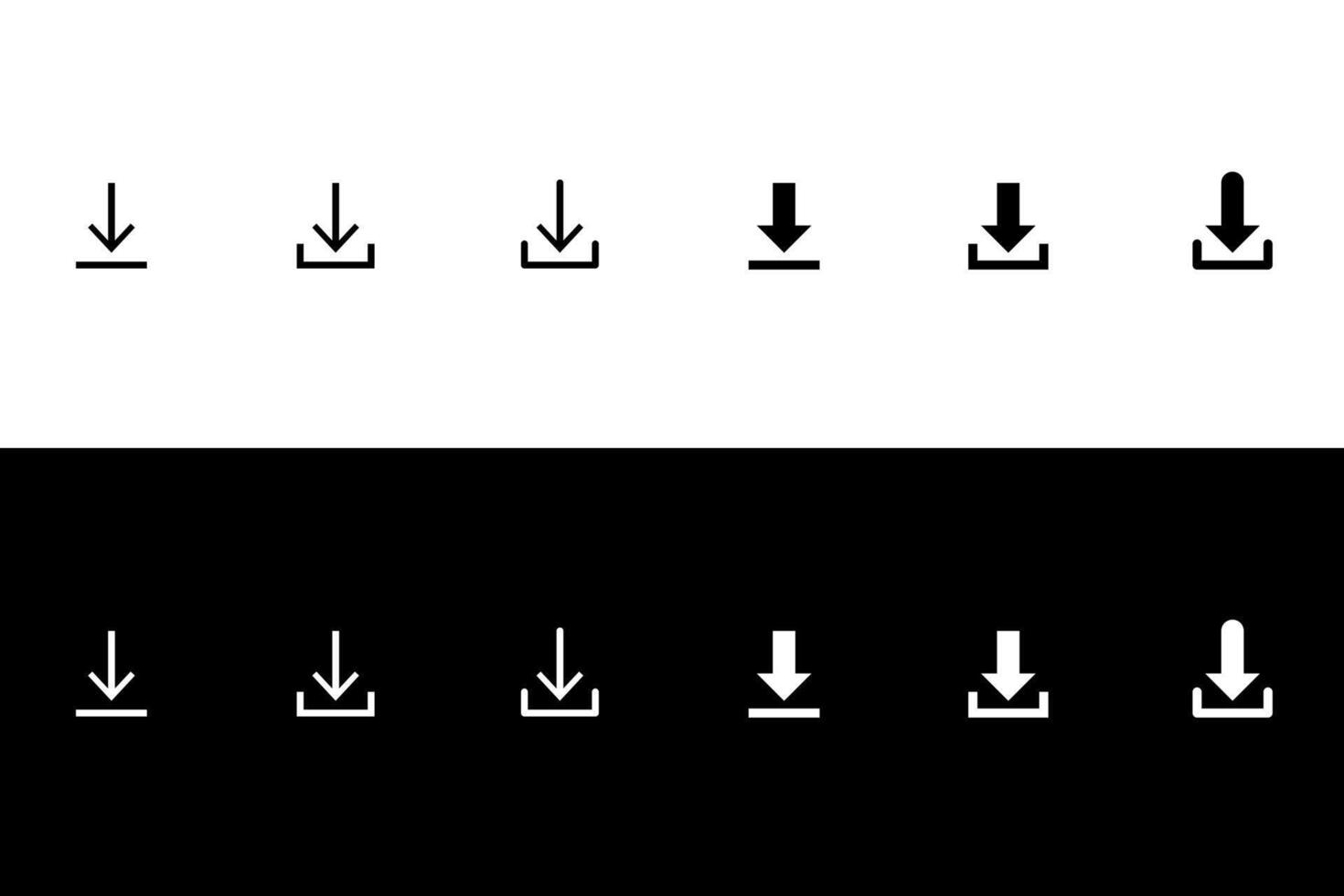Download the arrow icon. Download button. vector