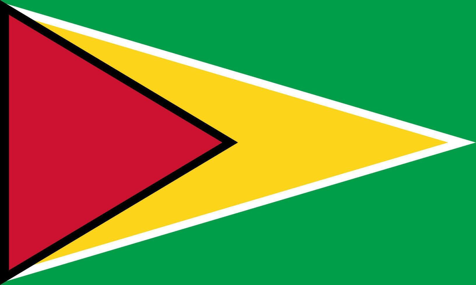 The national flag of Guyana. An illustration of the Guyana flag symbol. vector