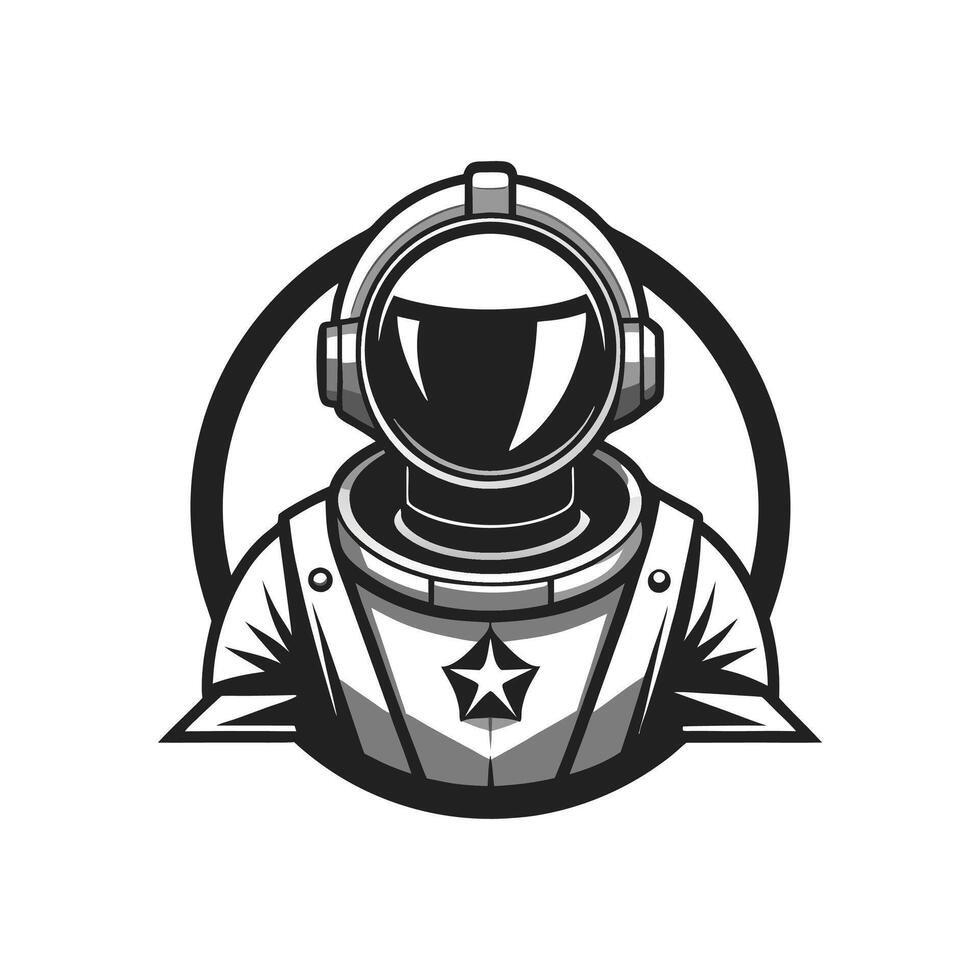 Astronaut Silhouette for Galactic-Themed Adventure and Innovation Logos vector