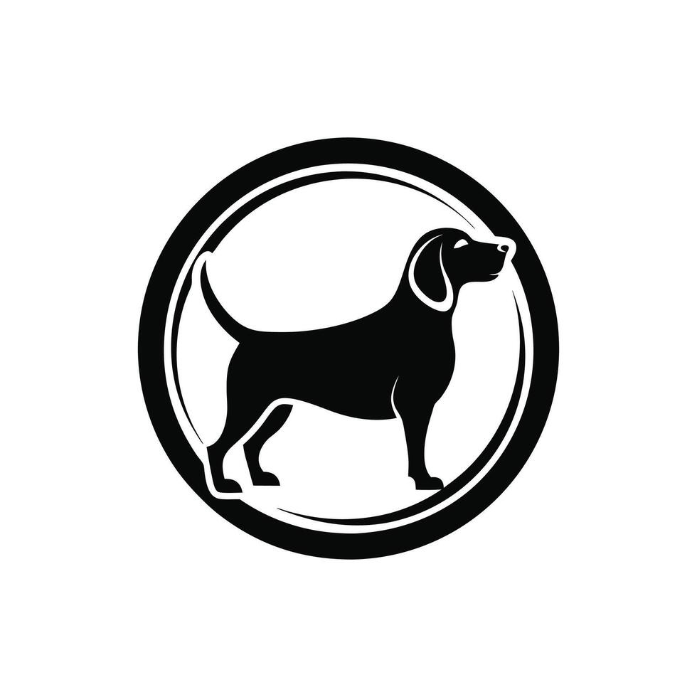 Charming Beagle Dog Silhouette for Family-Friendly Logo Designs vector