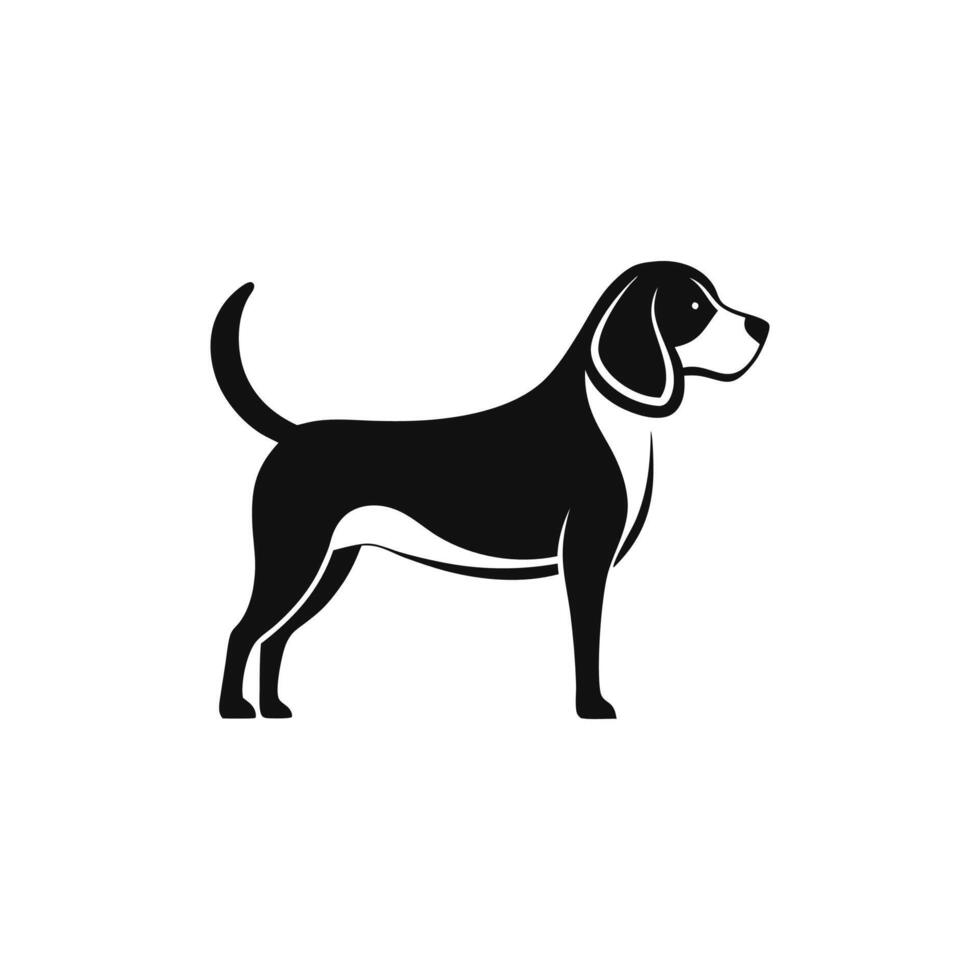 Loyal Beagle Silhouette for Family-Oriented Pet Business Logos vector