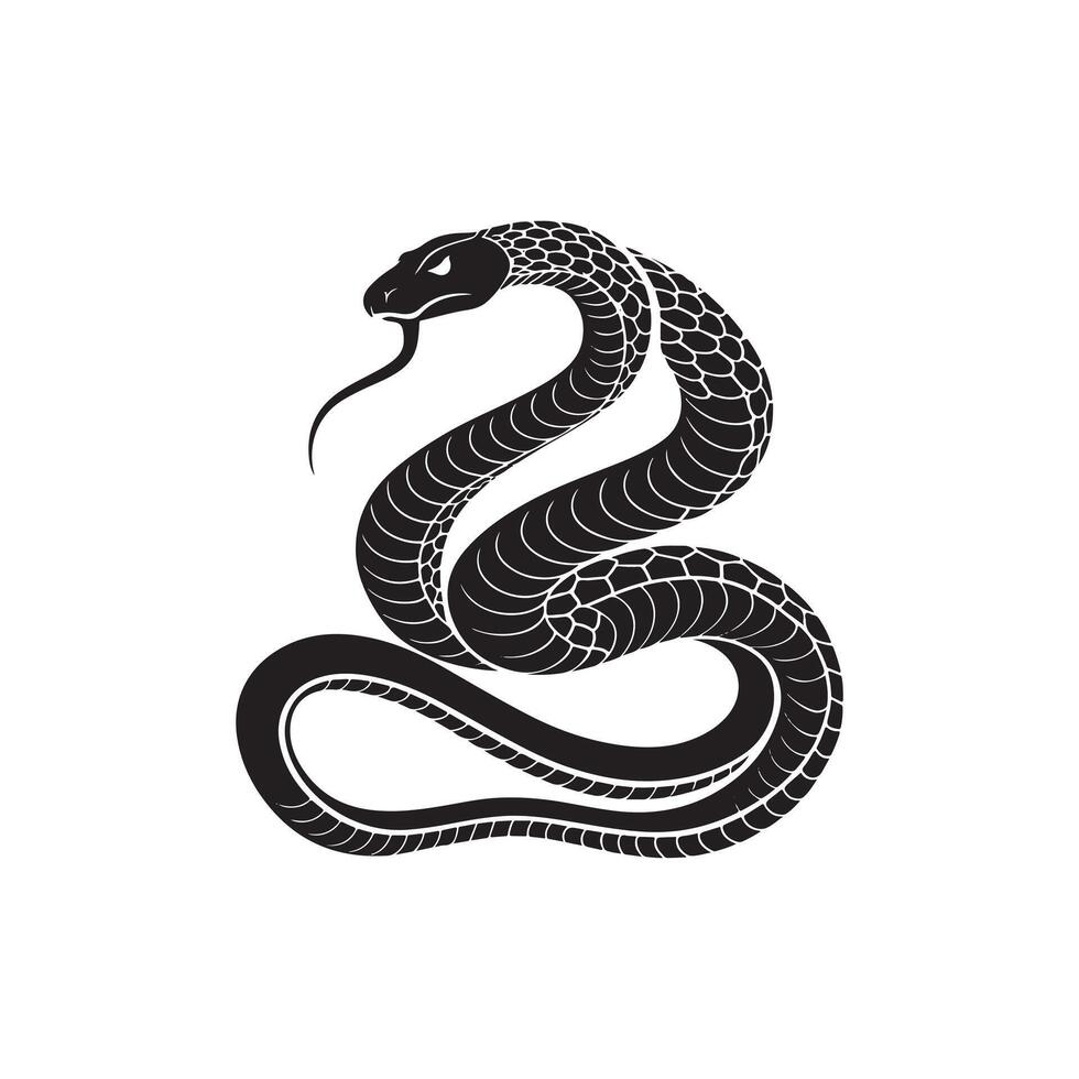 Coiled Predator, Silent Strike Awaits vector