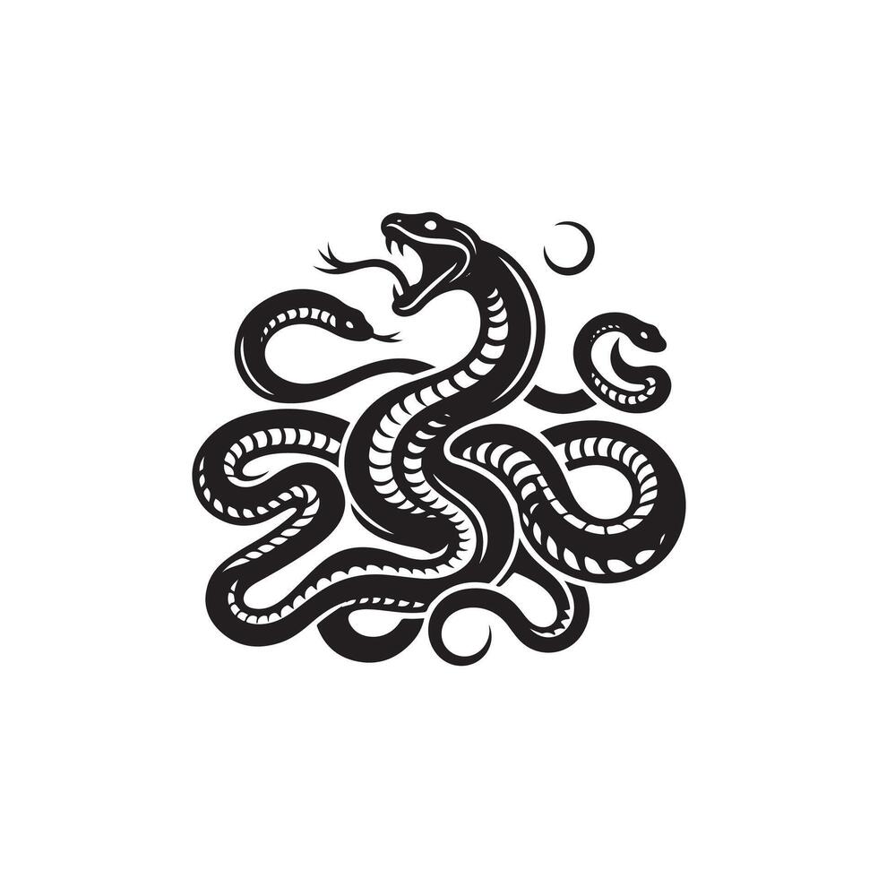 Slithering Serpent, Unseen and Unstoppable vector