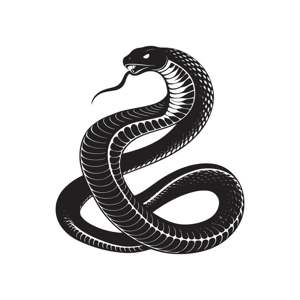 Venomous Serpent, Coiled and Ready vector