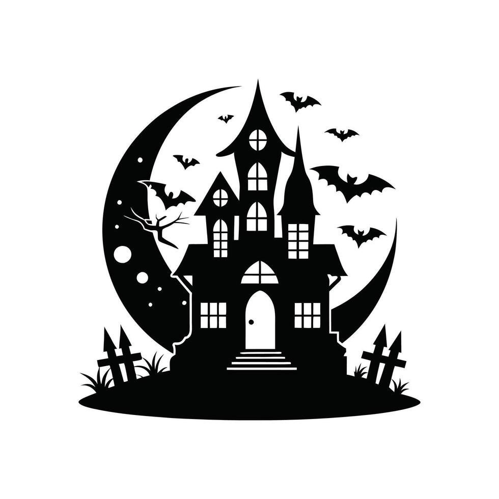 Beware the Haunted House Props vector