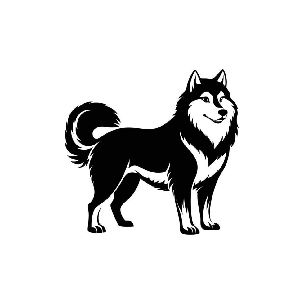 Alaskan Malamute Silhouette for Rugged and Adventurous Logo Concepts vector