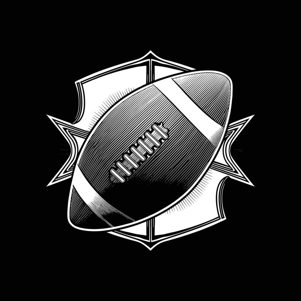 Line of Scrimmage Powerful Football Logo Design for Team Spirit vector