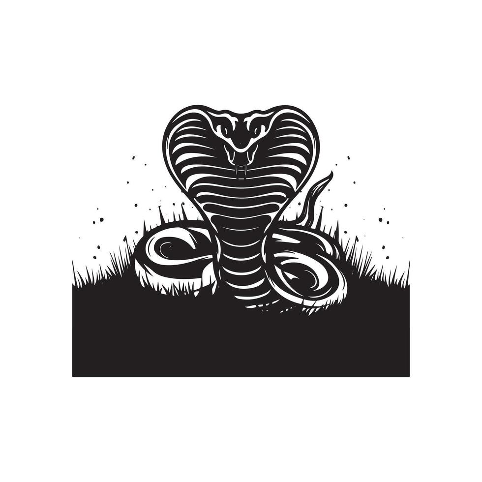 Coiled Snake, Ready to Strike vector