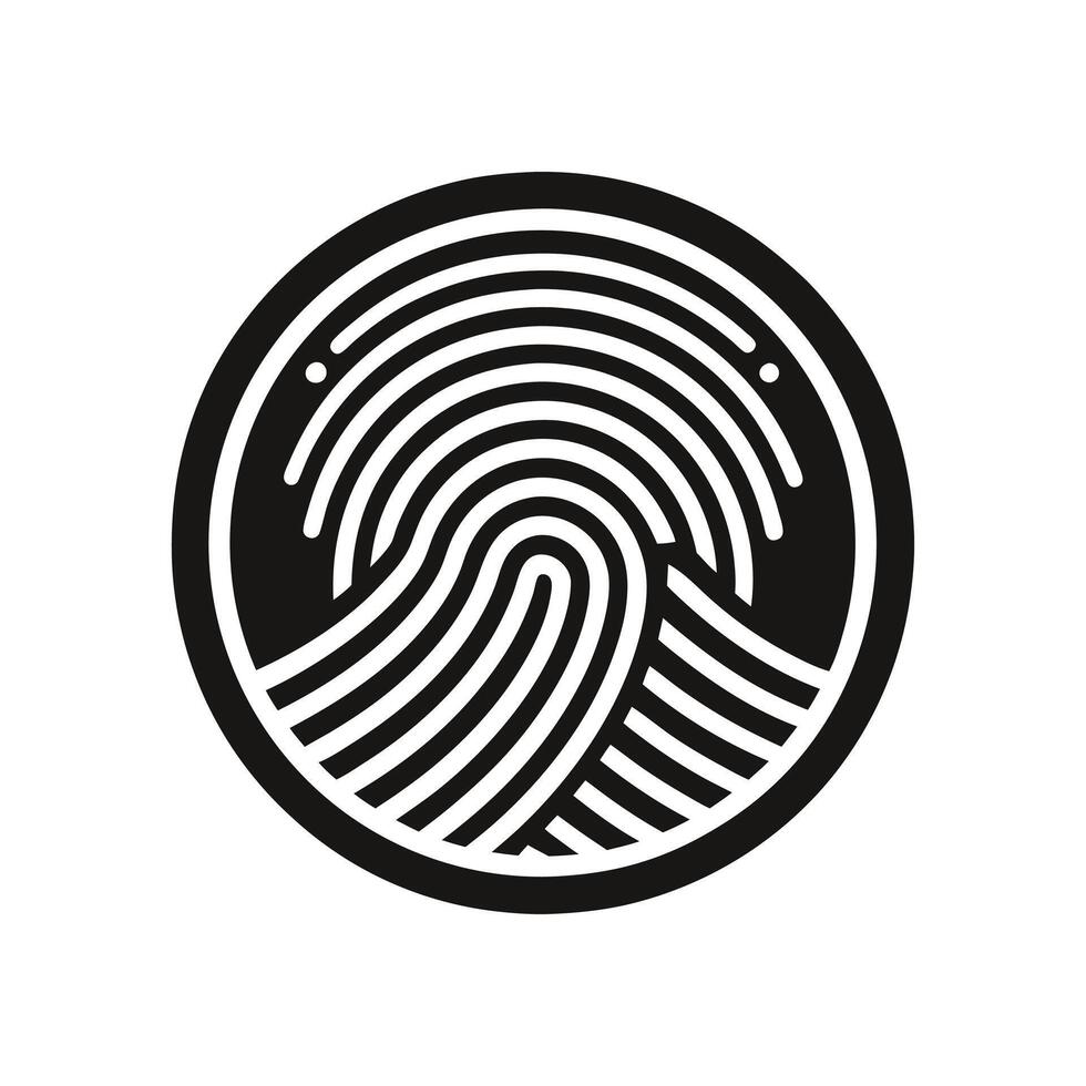 Biometric Identity, Fingerprint Access Unlocked vector