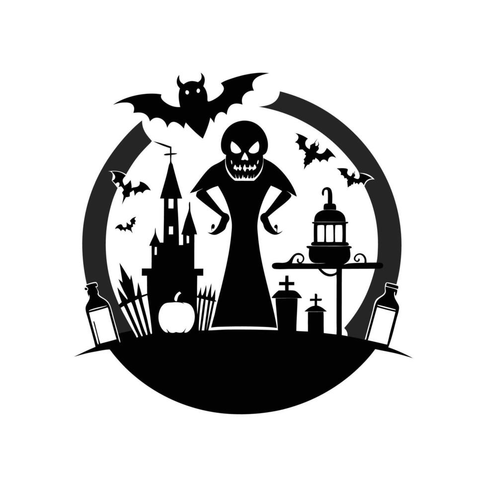 Frightful Fun, Halloween Party Night vector