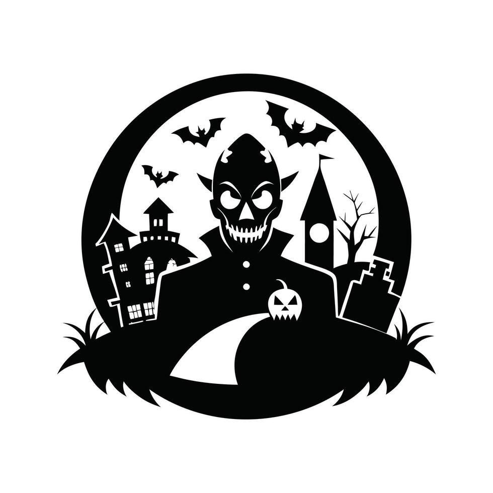 Eerie Excitement, Halloween Party Night vector