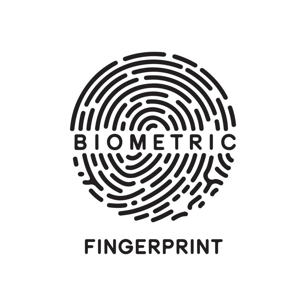 Unique Fingerprint, Secure Access Solutions vector