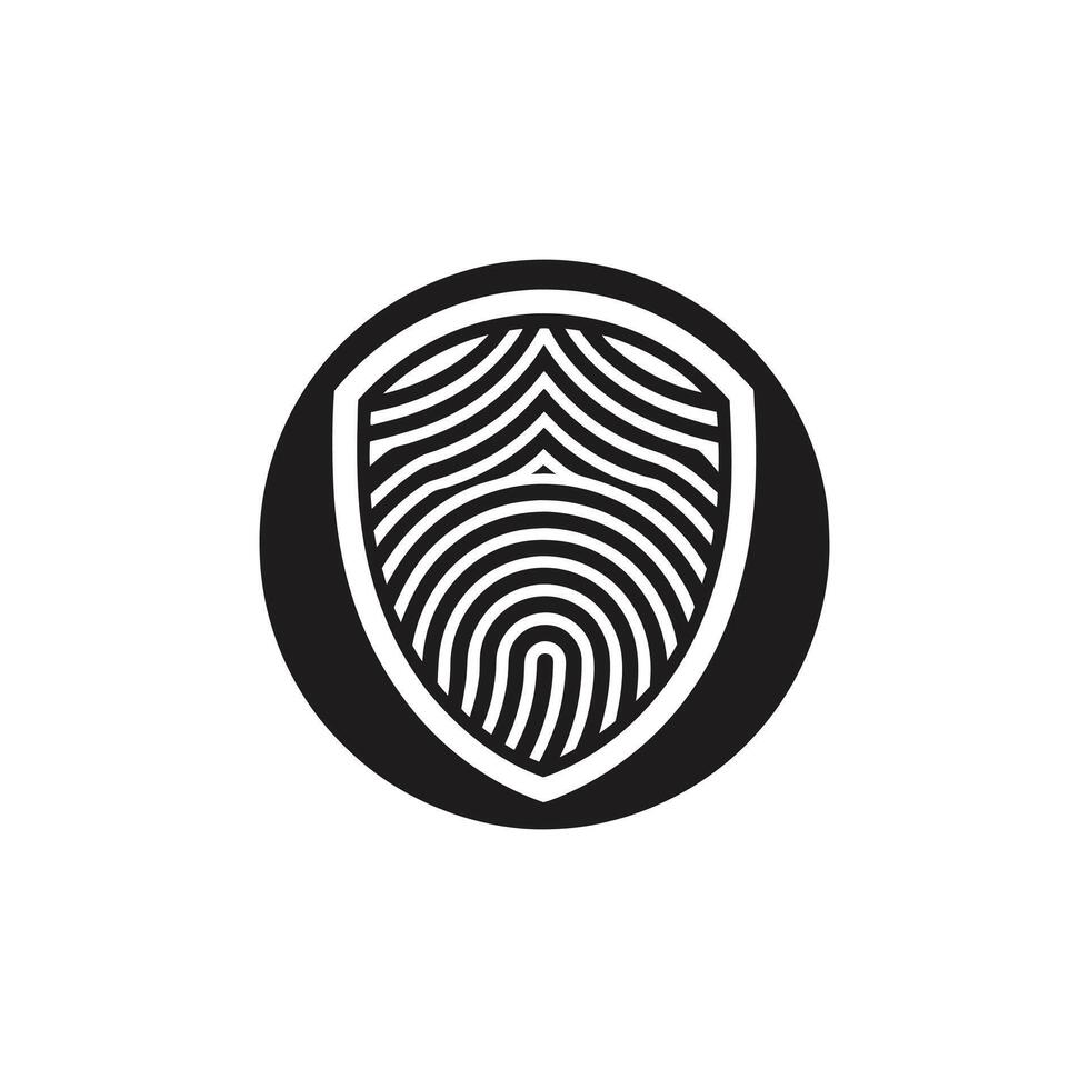 Fingerprint Authentication, Biometric Identity Technology vector