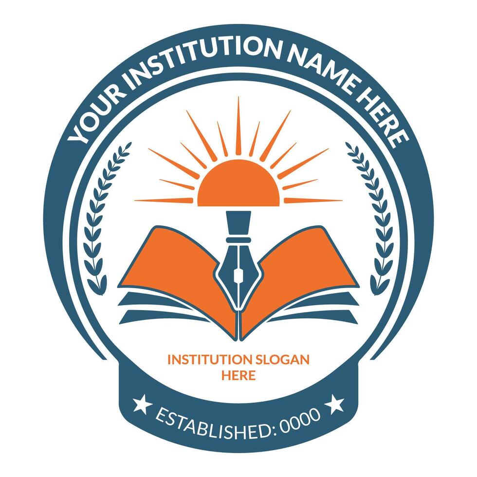 School logo design template vector