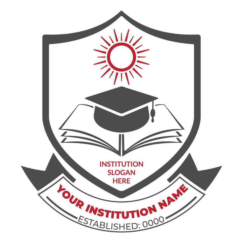 Education logo design template for school and organization vector