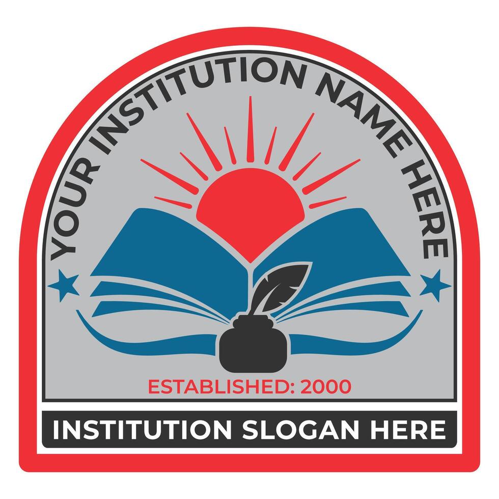 School logo design template and customizable education logo ideas vector