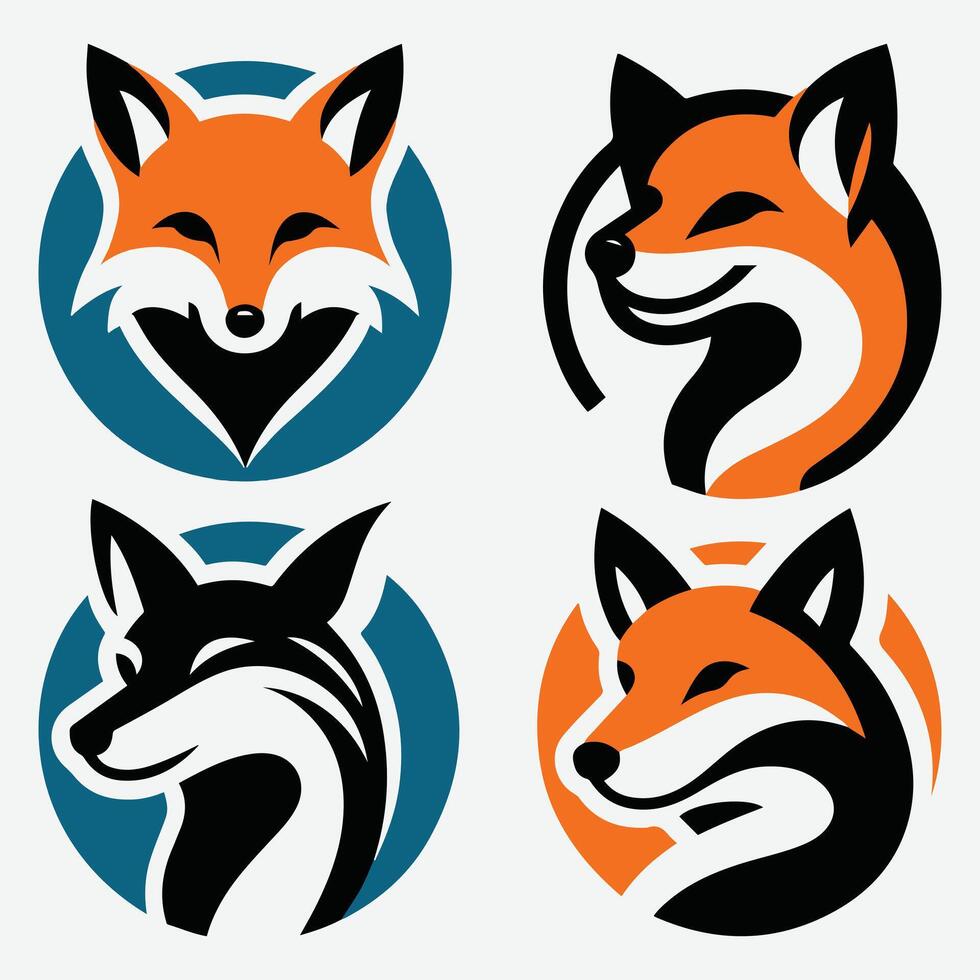 Minimalist Fox Silhouette Graphics for Nature Lovers vector