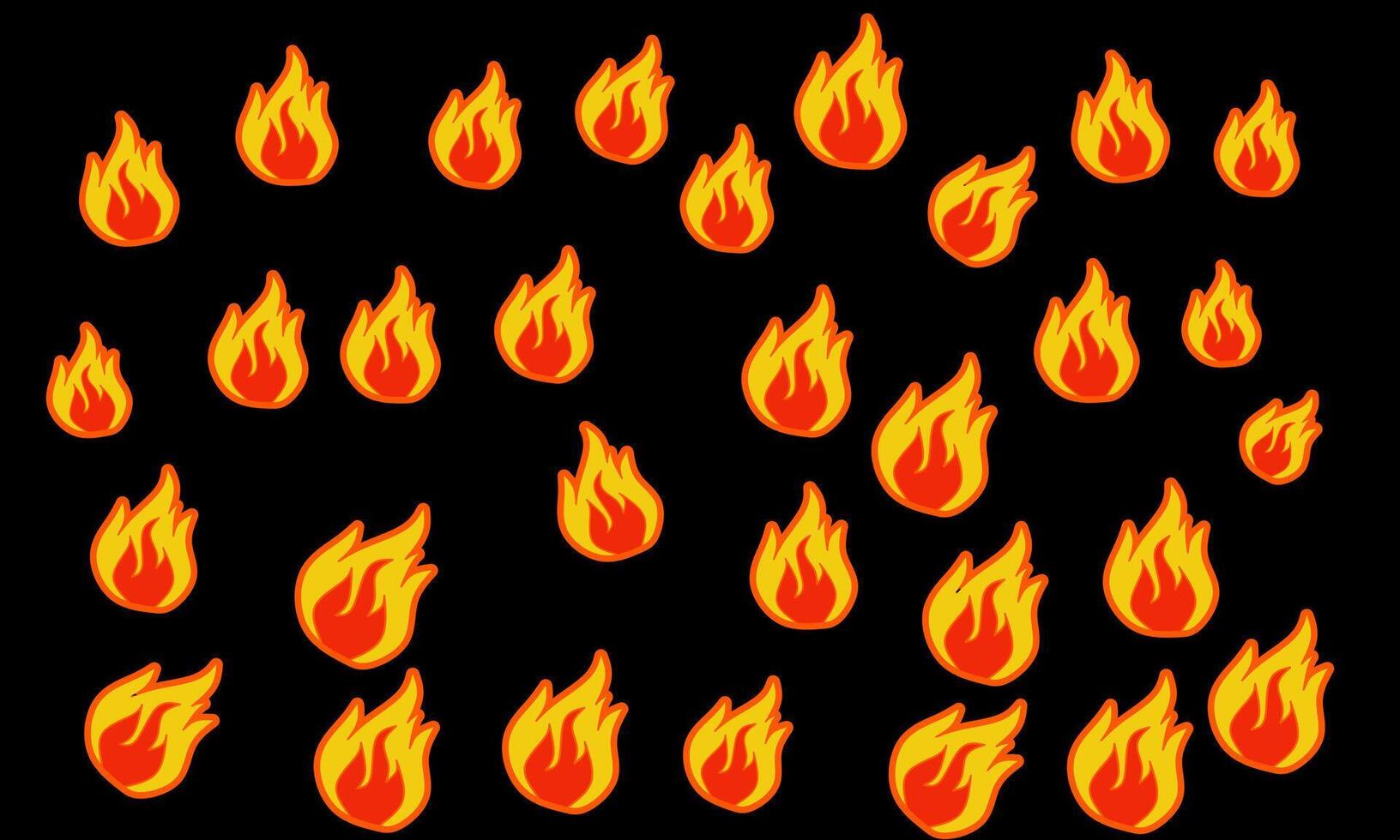 a bunch of fire flames are arranged in a circle vector