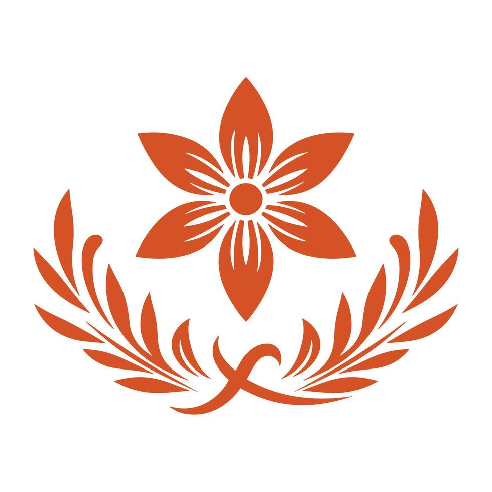 Minimalist Flower Silhouette Design for Creative Use vector