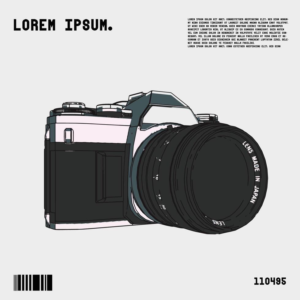 camera poster illustration vector