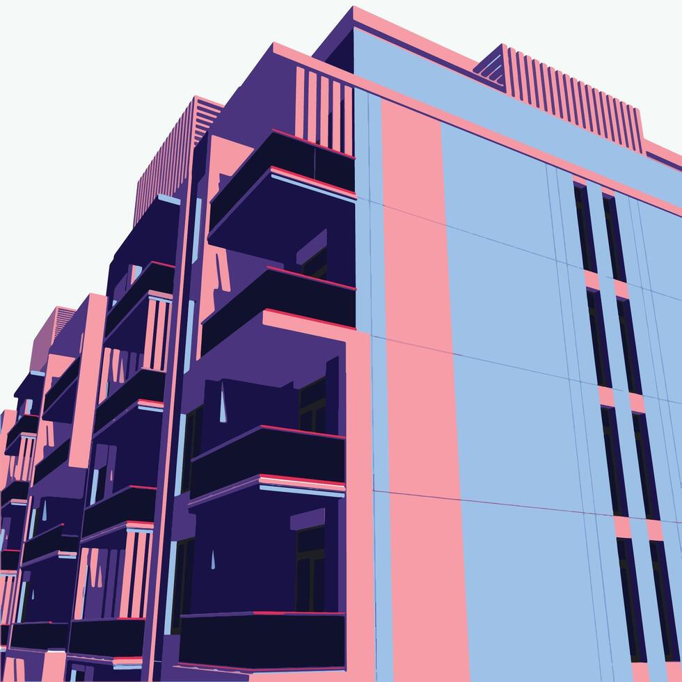 Building architecture illustration vector