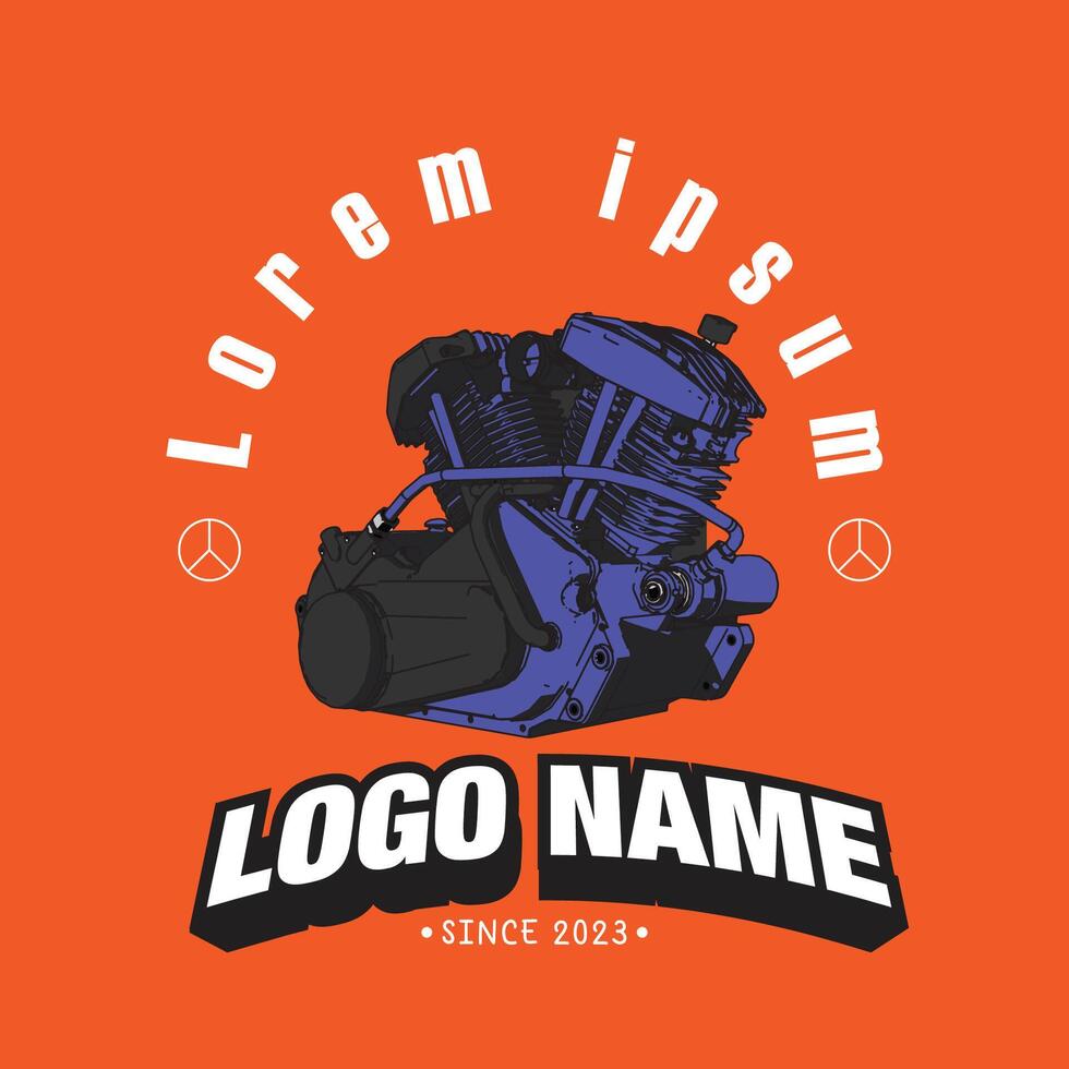 engine logo template vector