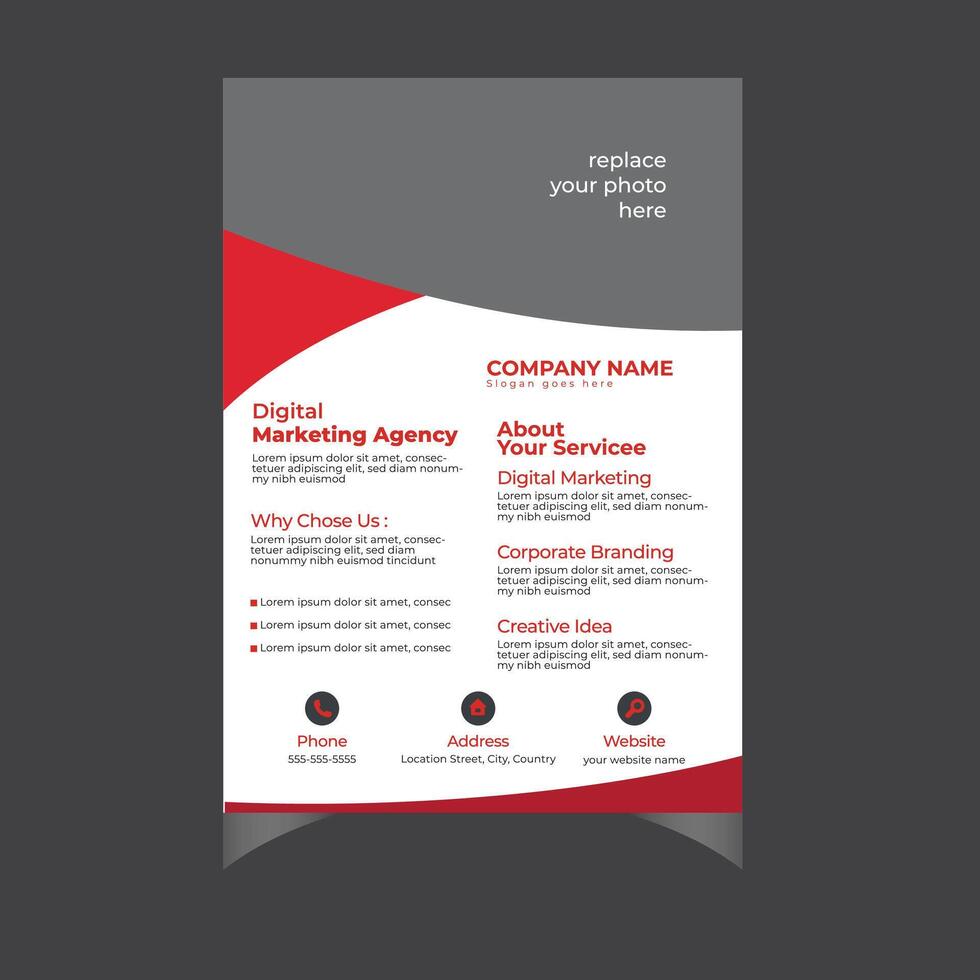 Design of Digital Marketing Flyer vector