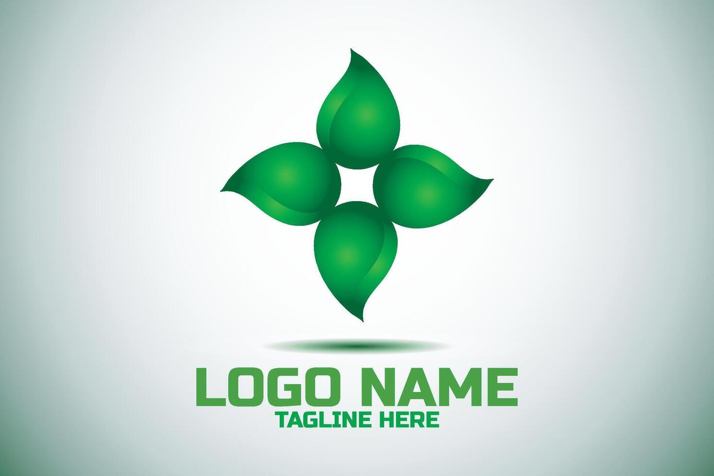 Leaf logo design. vector