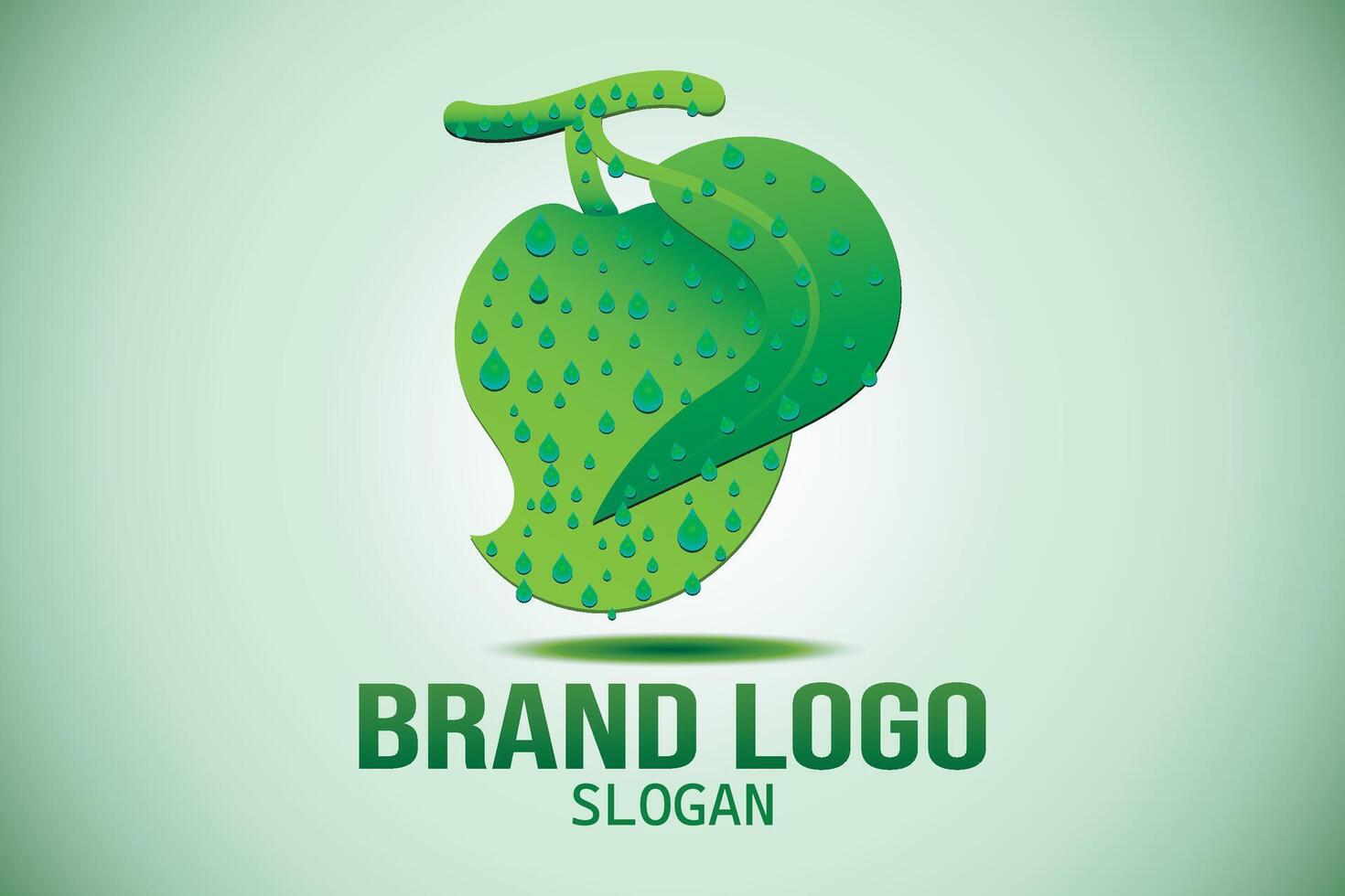 Mango design. Leaf with mango logo. vector