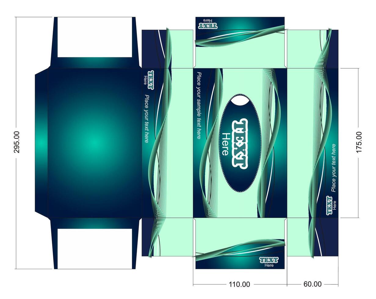 Tissue box template vector