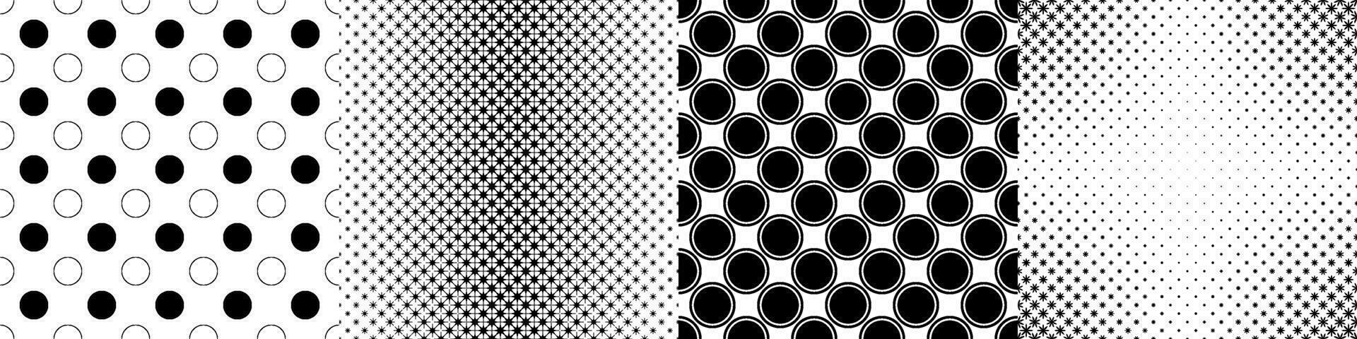 Monochrome geometrical pattern collection vector