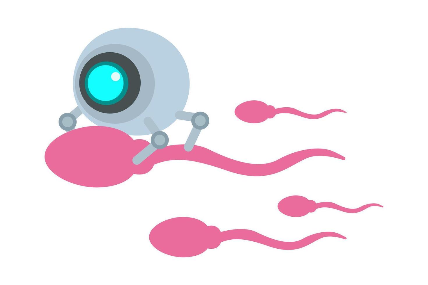 nanobots help sperm and egg fertilization vector