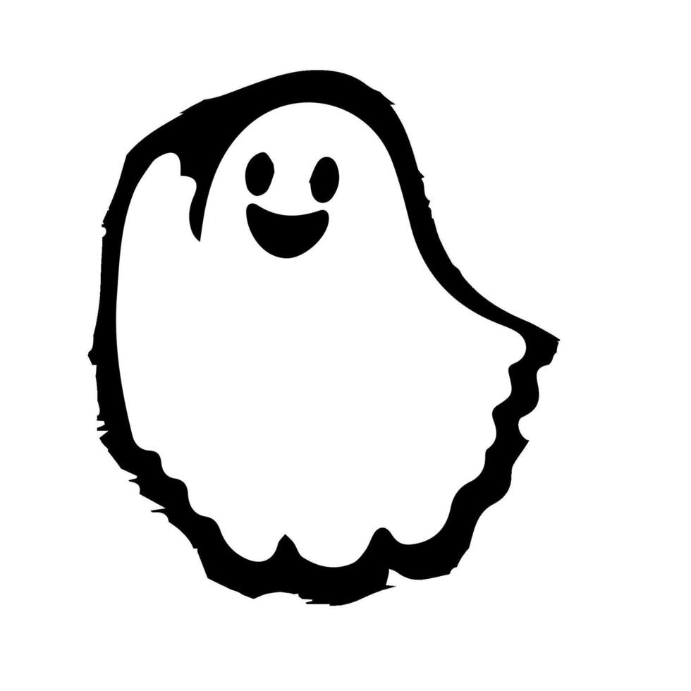 ghost cartoon icon halloween element vector