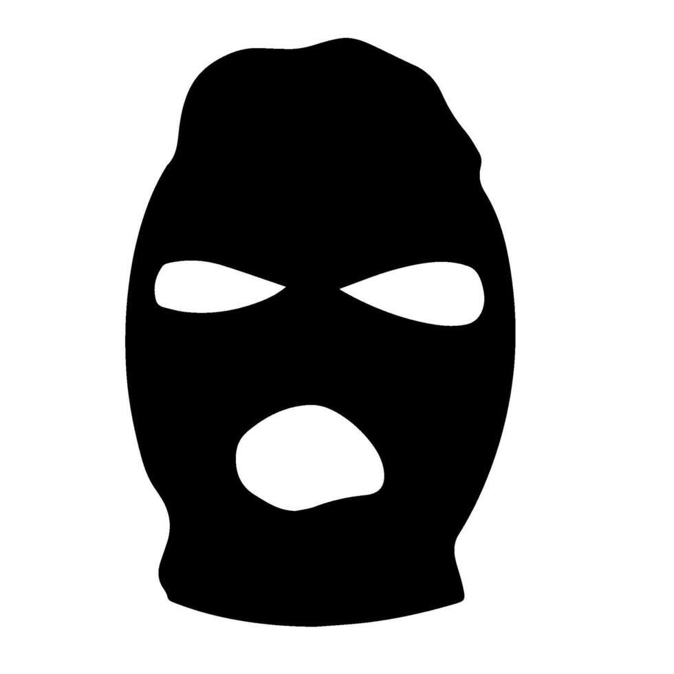 criminal mask icon simple silhouette vector