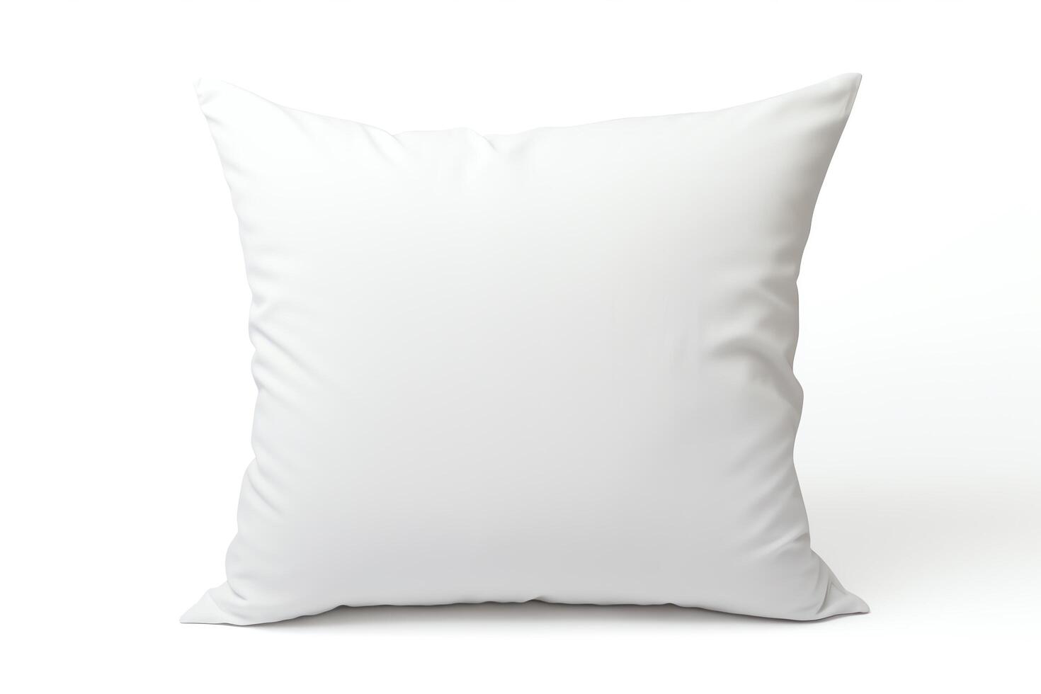 Blank white pillow on a white background photo