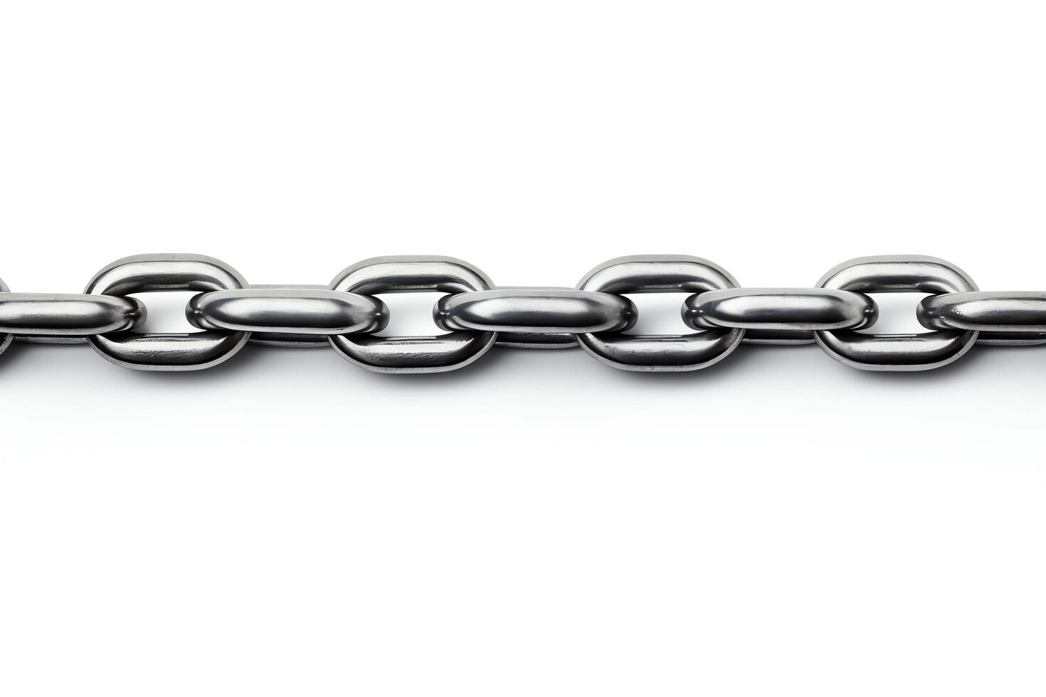 Single chain depicted in highresolution, DiCut style, isolated on a white background, with no watermarks, logos, letters, or shadows photo