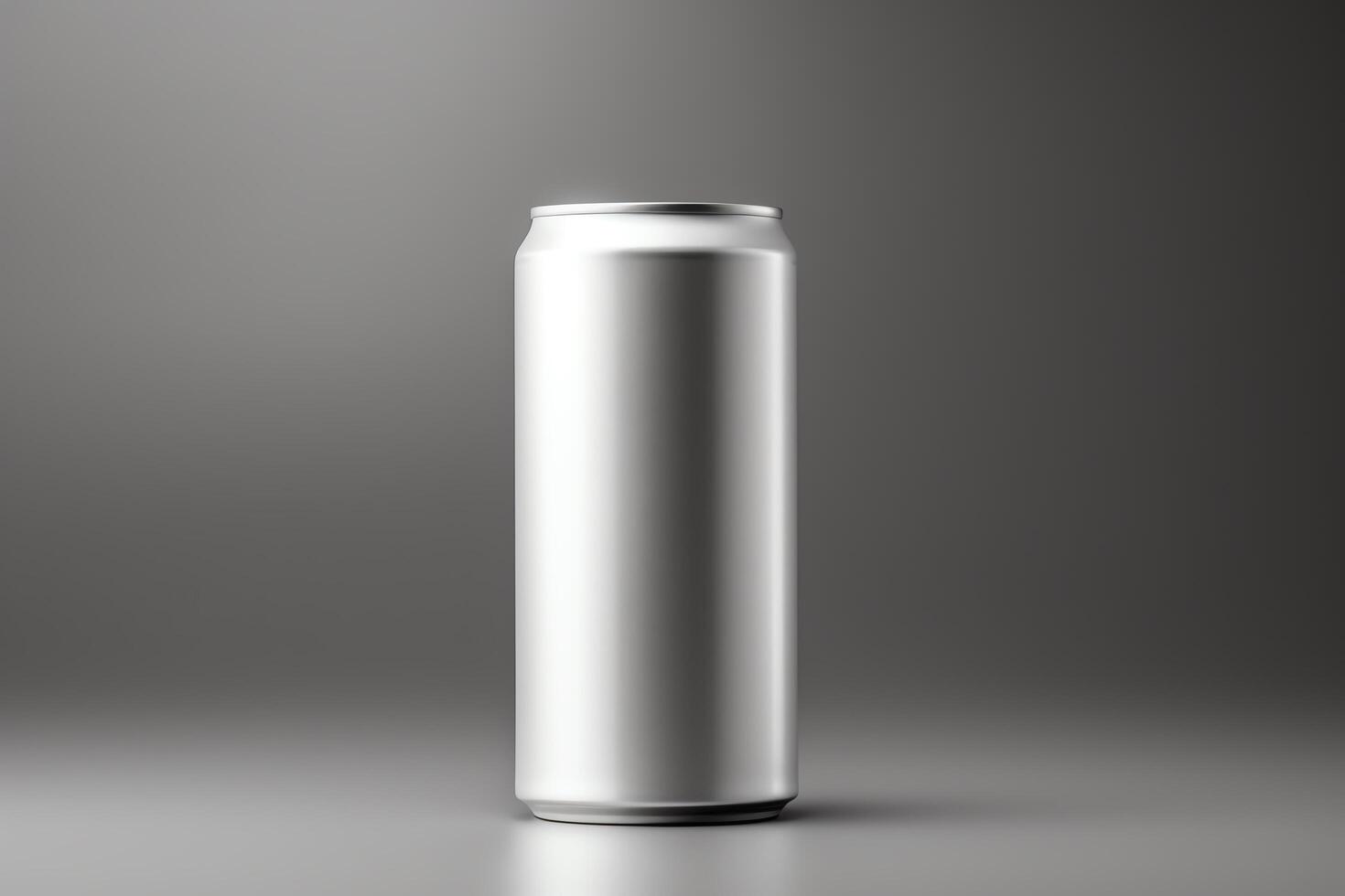 A sleek silver can with a metallic finish, perfect for holding your favorite beverage. photo